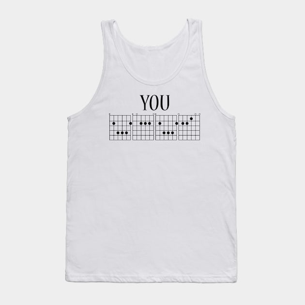 You Babe Guitar Chords Tank Top by RAADesigns